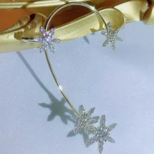 Christmas Diamond And Zirconia Earrings Without Holes