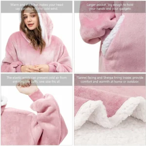 [Christmas & Winter Sale] - Unisex Comfy Oversize Hoodie Blanket