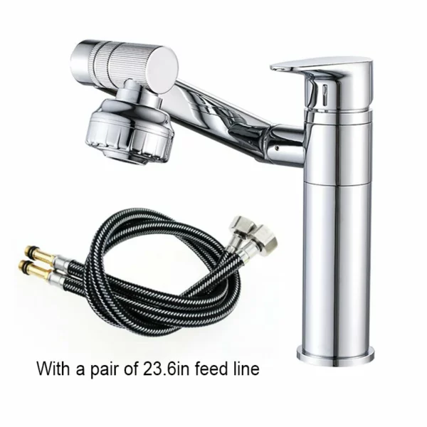 360 Degrees Can Be Freely Rotated And Adjusted Single Hole Rotating Bathroom Hot And Cold Water Faucet