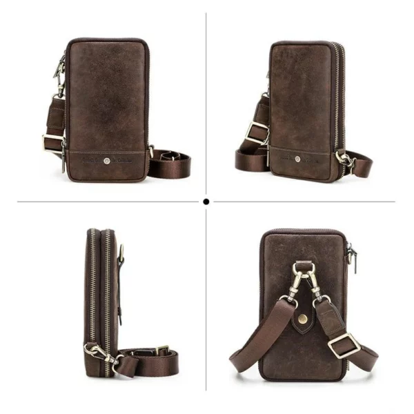 Vintage Leather Shoulder Strap Bag Multifunctional Belt Bag