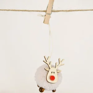 🦌Cute Felt Wooden Elk Christmas Tree Decorations🎄