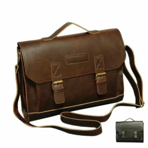 MROYALE™ Men's Briefcase Leather Messenger 14