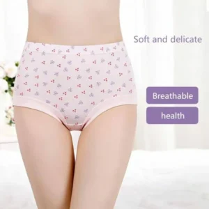 [8 PCS]Oversize 100% Cotton High Waist Older Plus Comfortable Panties