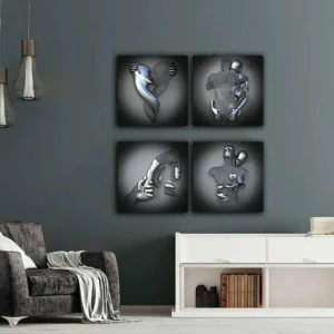 💞 Last Day Promotion 50% OFF 💞 Love Heart Gray-3D Art Wall Decor-Anniversary Gift