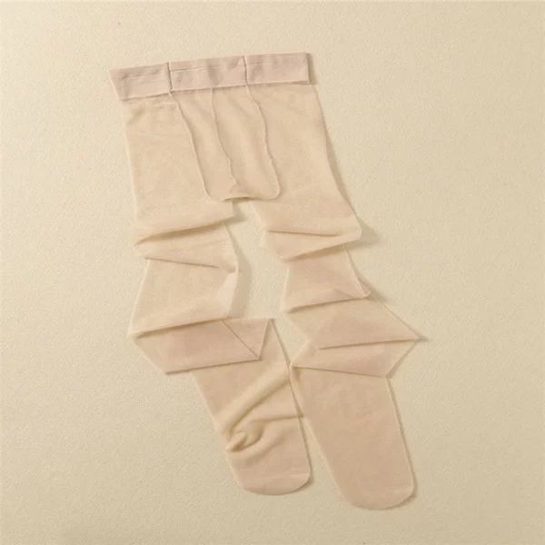 2D thin pearlescent t crotch toe transparent silk stockings pantyhose flash silk stockings