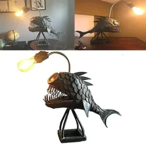 🐠🐟Lantern fish night Light🎏-Rustic Style Fish Statue Lightning🔥🔥(Christmas sale)