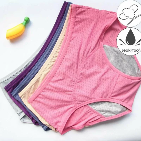 5Pcs/Set High Waist Leak Proof Panties （You Can Remark Product Color And Quantity At Checkout）