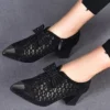 Early Christmas Sale🎄 50% OFF--Rhinestone Hollow Chunky Heel Shoes