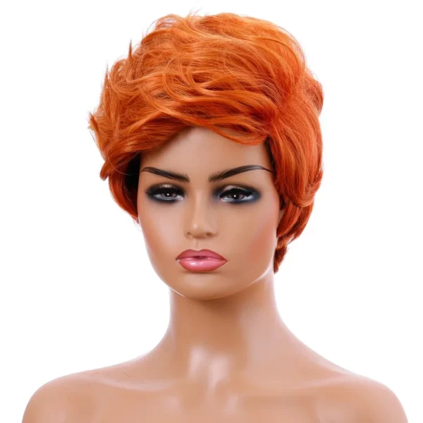 Hot Selling Wigs European and American Fashionable Women's Mixed Color Short Curls