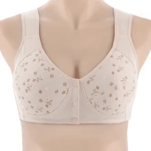 [ 3 PCS ] No Steel Ring Front Button Cotton Bra