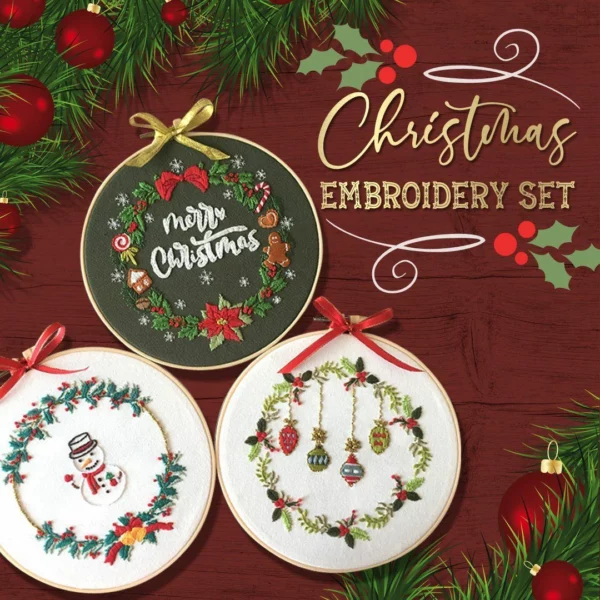 (🎄Early winter Sale🎄-50% OFF) Christmas Embroidery Set