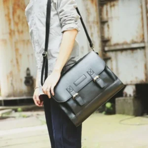 MROYALE™ Men's Briefcase Leather Messenger 14