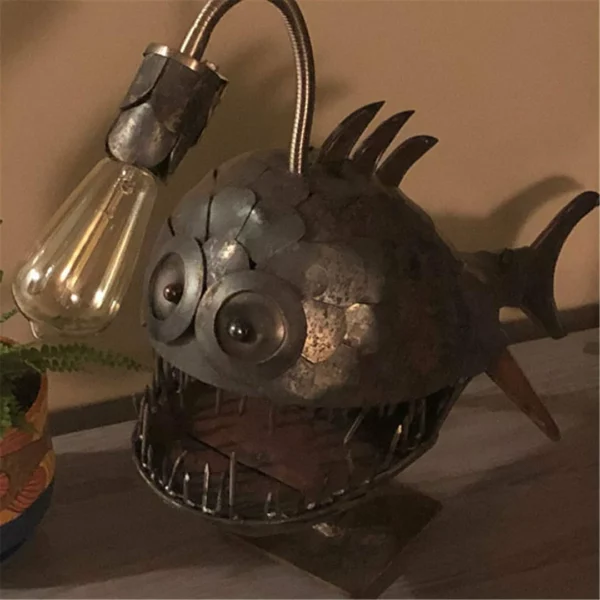 🐠🐟Lantern fish night Light🎏-Rustic Style Fish Statue Lightning🔥🔥(Christmas sale)