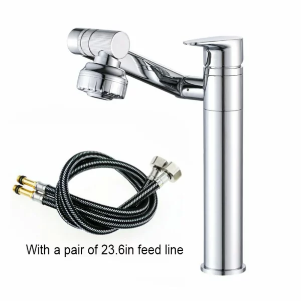 360 Degrees Can Be Freely Rotated And Adjusted Single Hole Rotating Bathroom Hot And Cold Water Faucet