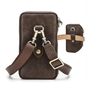 Vintage Leather Shoulder Strap Bag Multifunctional Belt Bag