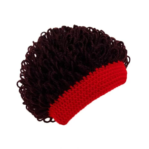 Early Christmas Sale-Handmade Wool Wavy Hair Cap