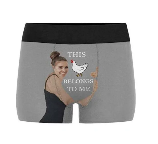 Custom Girlfriend Hugs Boxer Shorts Christmas Gifts