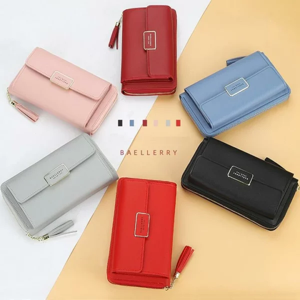 ANTI RFID THEFT LARGE CAPACITY CROSS BODY CELL PHONE PURSE