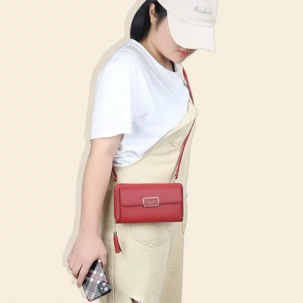 ANTI RFID THEFT LARGE CAPACITY CROSS BODY CELL PHONE PURSE