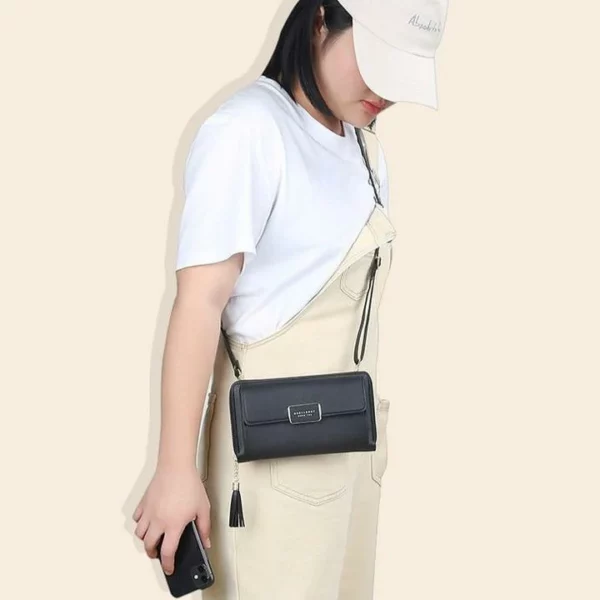 ANTI RFID THEFT LARGE CAPACITY CROSS BODY CELL PHONE PURSE