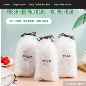 (Early Christmas Sale-Special Offer Now) Fresh Keeping Bags 100pcs