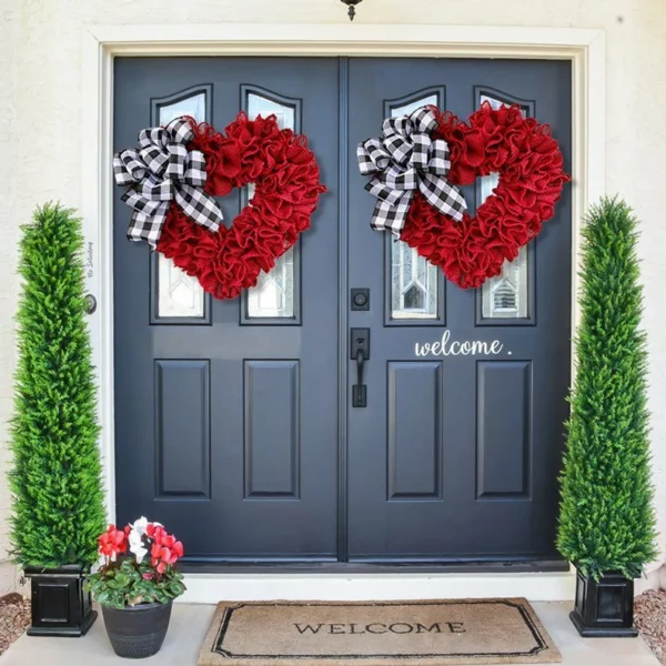 "I 💝 YOU"-Burlap Valentine's Day Wreath💏