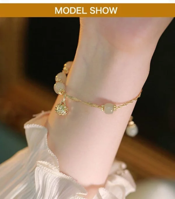 2022 New Hetian Jade Bell Bracelet