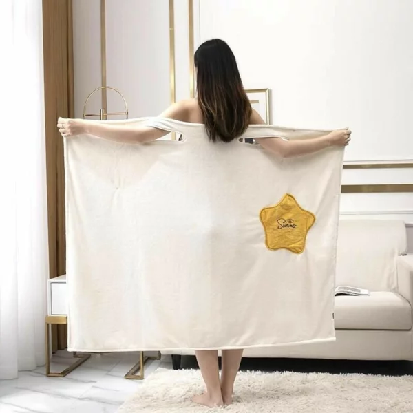 ⚡NEW YEAR SALE⚡--Women Quick Dry Wearable Microfiber Plush Bathrobes