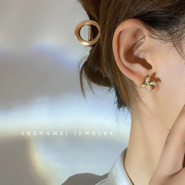 (2022 New Year Hot Sale - 50% Off Now) Rotating Windmill Earrings (BUY 4 GET 20% OFF NOW)