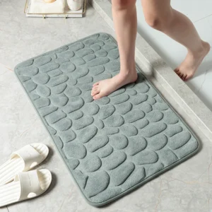 (🎇New Year Sale🎇- 48% OFF) Cobblestone Embossed Bathroom Bath Mat