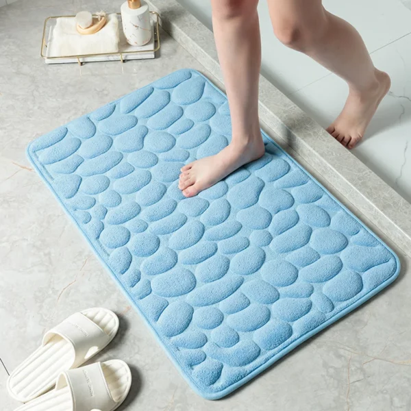 (🎇New Year Sale🎇- 48% OFF) Cobblestone Embossed Bathroom Bath Mat