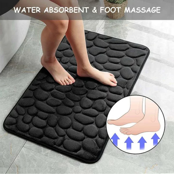 (🎇New Year Sale🎇- 48% OFF) Cobblestone Embossed Bathroom Bath Mat