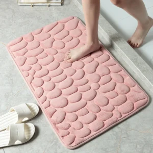 (🎇New Year Sale🎇- 48% OFF) Cobblestone Embossed Bathroom Bath Mat