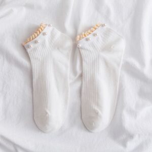 (🎉EARLY NEW YEAR SALE - 48% OFF) New Fashion Spring Lace Pearl Socks(One Size Fit All) - BUY 8 GET EXTRA 20%OFF