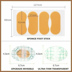 3 Type Invisible Anti-abrasion Foot Stick (20 pcs/10 pairs)