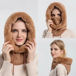 Knitted winter set Unisex ​Cashmere Outdoor Ski Windproof Hat