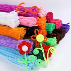 100Pcs Creative Handmade Colored Wool Root Top Twisting Bar Manual Fluffy Bar Iron Wire🔥50% OFF🔥