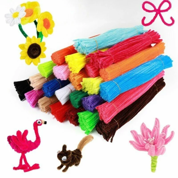 100Pcs Creative Handmade Colored Wool Root Top Twisting Bar Manual Fluffy Bar Iron Wire🔥50% OFF🔥