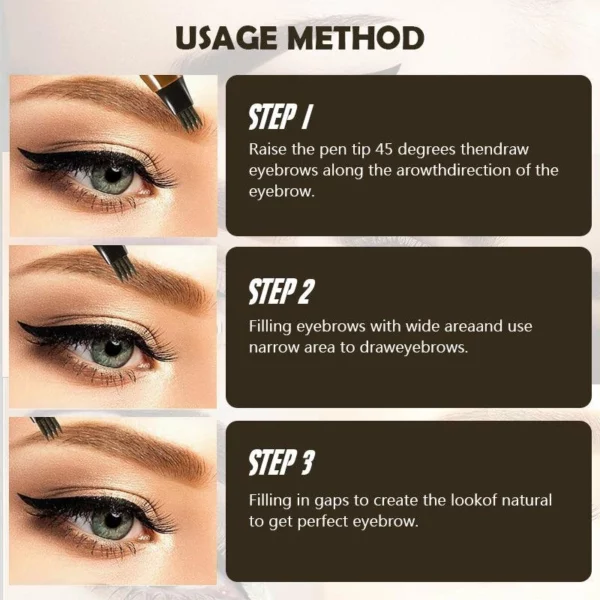 (🎉New Year Sale🎉) 4-Point Eyebrow Pen (Buy 2 Get 1 Free)