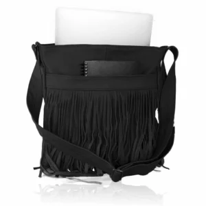 Deluxe Front-Fringed Messenger Bag - Red Color