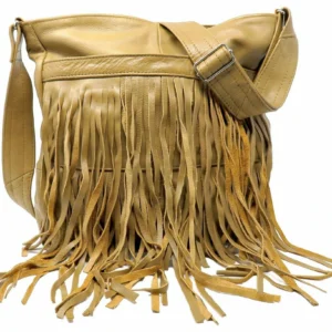 Deluxe Front-Fringed Messenger Bag - Red Color