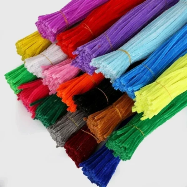 100Pcs Creative Handmade Colored Wool Root Top Twisting Bar Manual Fluffy Bar Iron Wire🔥50% OFF🔥