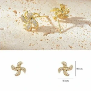 (2022 New Year Hot Sale - 50% Off Now) Rotating Windmill Earrings (BUY 4 GET 20% OFF NOW)