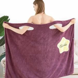 ⚡NEW YEAR SALE⚡--Women Quick Dry Wearable Microfiber Plush Bathrobes