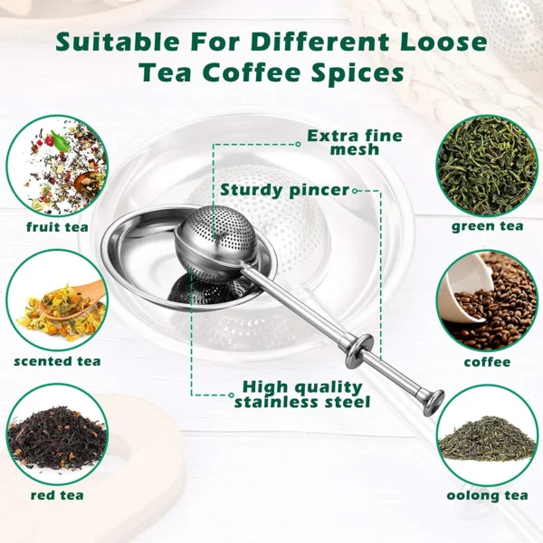 (2022 New Year Promotion-50%OFF)-Long-Handle Tea Ball Infuser-BUY 2 GET 2 FREE