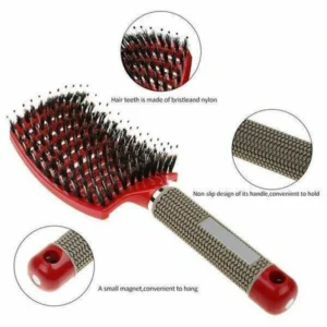 🔥( HOT SALE - SAVE 50% OFF) BOAR BRISTLE HAIR BRUSH-BUY 2 GET 1 FREE