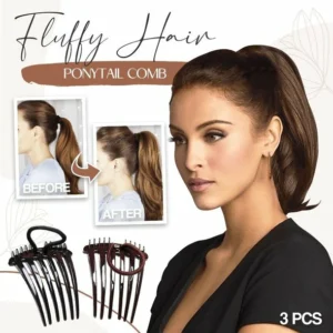 Fluffy Hair Ponytail Comb 3PCS