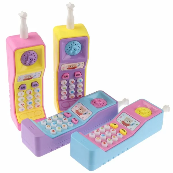 1PCs Kids Telephone Machine Cell Phone Toy Learning Machine Point Reading Machine Plastic Electric Study Electronic Vocal Toys