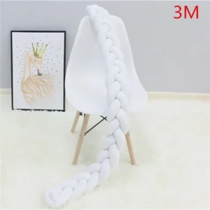 1M/2M/3M Baby Bumper Bed Braid Knot Pillow Cushion Bumper for Infant Bebe Crib Protector Cot Bumper Room Decor