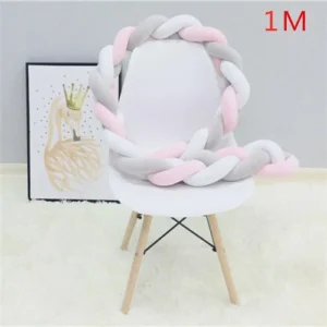 1M/2M/3M Baby Bumper Bed Braid Knot Pillow Cushion Bumper for Infant Bebe Crib Protector Cot Bumper Room Decor